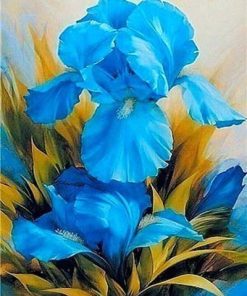 Spring Blue Flower Paint By Numbers