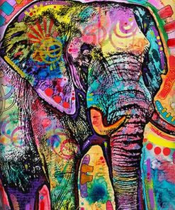 Colorful Bull Elephant Paint By Numbers