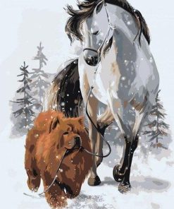 Chow Chow Horse Paint By Numbers