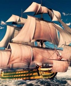 Sailing Ship Seascape Paint By Numbers