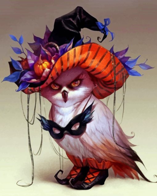 Halloween-Witch-Owl-paint-by-number
