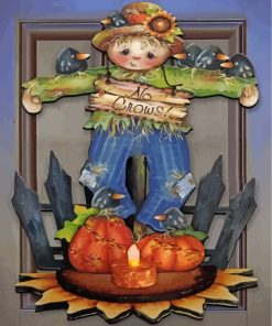 Scarecrow and Crows Farm Paint By Numbers
