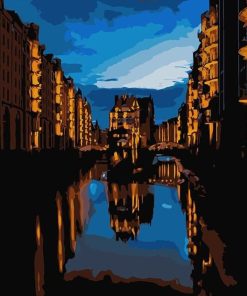 Hamburg Nightscape Paint By Numbers