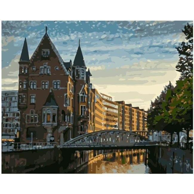 Hamburg Cityscape Paint By Numbers