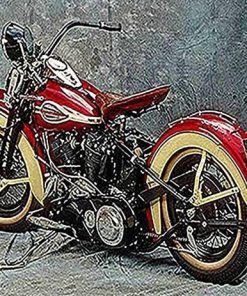 Harley Davidson Antique Engines Paint By Numbers