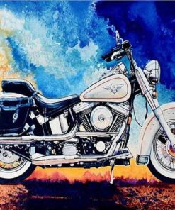 Harley Davidson Motorcycle Paint By Numbers