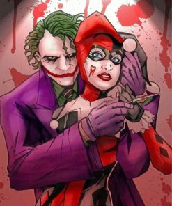 Harley Quinn and Joker Pop Culture Paint By Numbers