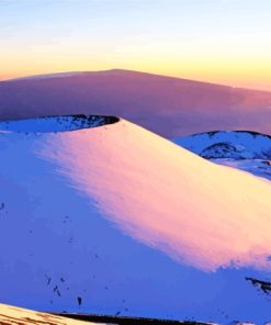 Hawaii Mountainscape Snowy View Paint By Numbers