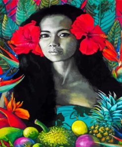 Hawaiian Woman Serenity Paint By Numbers