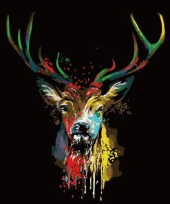 Colorful Deer Wildlife Paint By Numbers