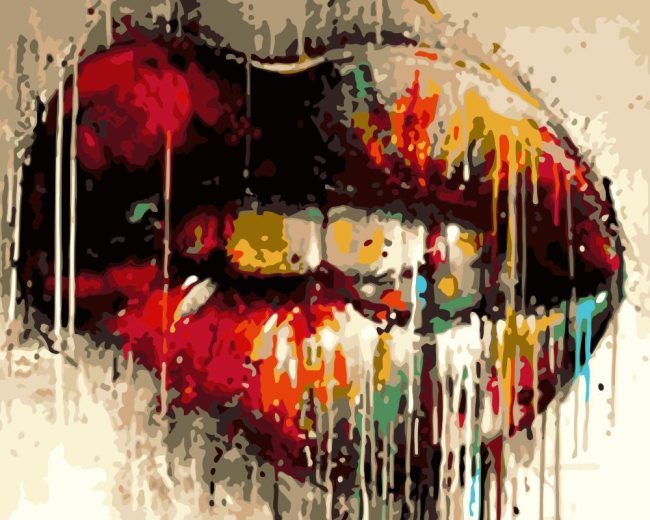 Colorful Lips Art Kit Paint By Numbers