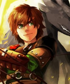Hiccup and Toothless Magic Paint By Numbers