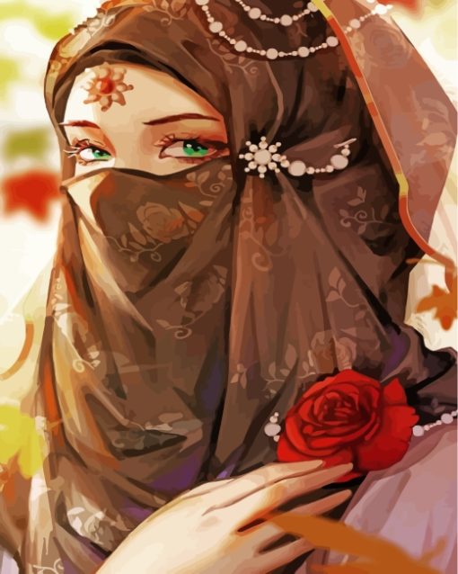 Hijab-Muslim-Girl-paint-by-numbers