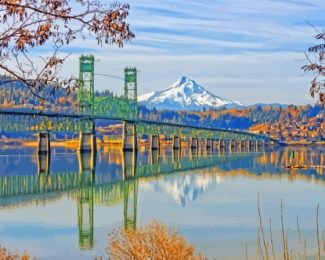 Hood River Scenic Oregon Paint By Numbers