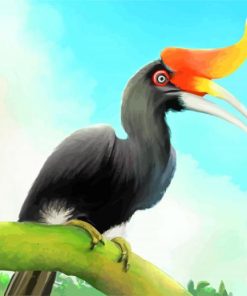 Great Hornbill Wildlife Paint By Numbers