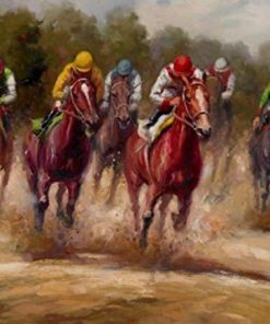 Horse Racing Sport Paint By Numbers