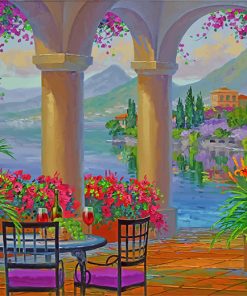 Lake Como Gardens in Italy Paint By Numbers