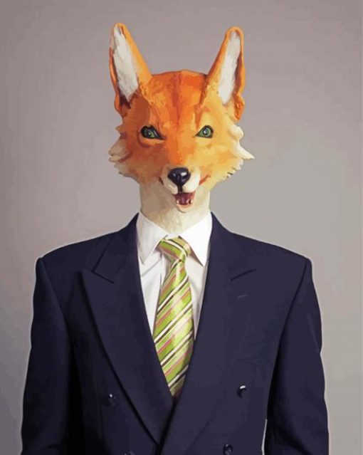 Human-Fox-in-suit-paint-by-number