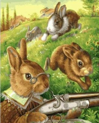 Hunter Rabbits Paint By Numbers