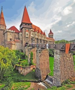 Hunyad Castle Romania Paint By Numbers