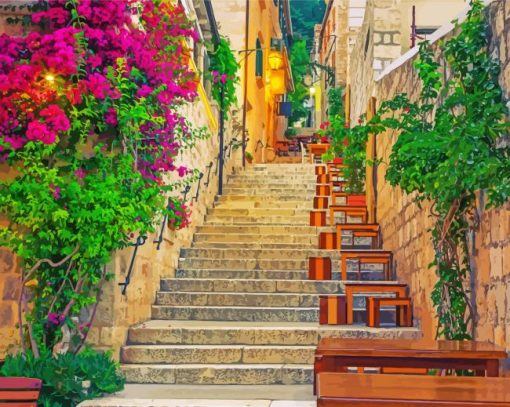 Hvar-Alleys-Photography-paint-by-numbers