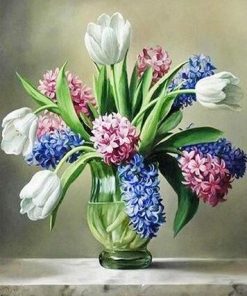 Hyacinth Flowers in Vase Paint By Numbers