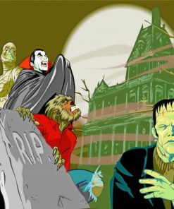 Classic Hollywood Monsters Paint By Numbers