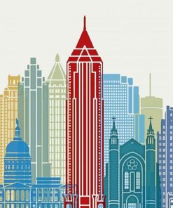 Midtown Atlanta Skyline Paint By Numbers