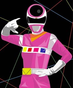 Pink Power Rangers TV Series Paint By Numbers