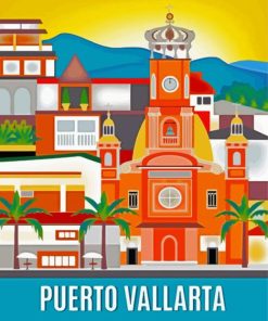 Puerto Vallarta Landscape Paint By Numbers