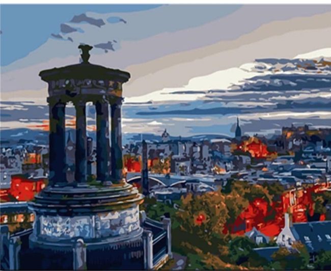 Calton Hill Cityscape Paint By Numbers