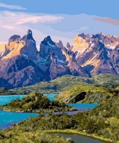 Chilean Mountain Views Paint By Numbers