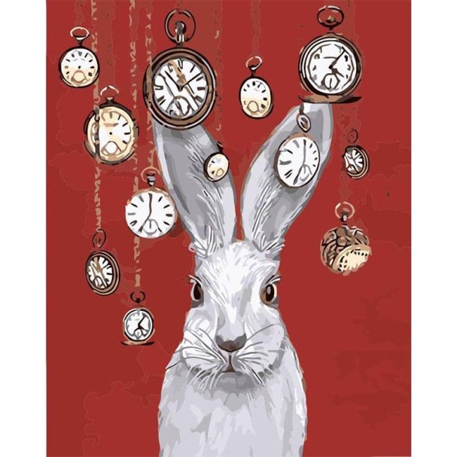 White Rabbit Animal Paint By Numbers