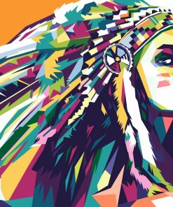 Indian Girl Pop Art Paint By Numbers