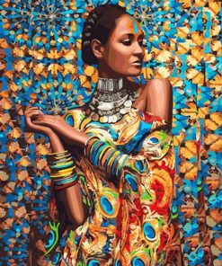Indian Woman Cultural Paint By Numbers