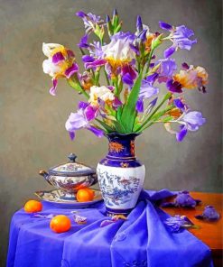 Irises Floral Arrangement Paint By Numbers