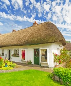 Irish Cottage Landscape Paint By Numbers