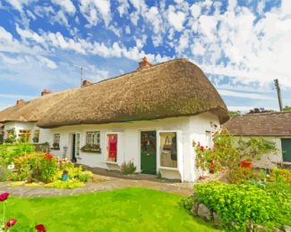 Irish Cottage Landscape Paint By Numbers