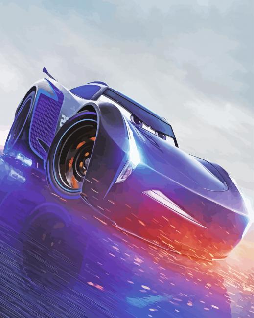 Finalizing Jackson Storm Cars 3 artwork