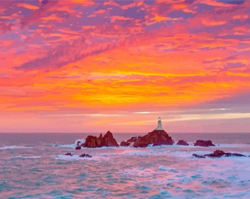 Jersey-Channel-Islands-sunset-seascape-paint-by-numbers