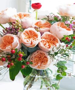 Juliet Roses Vase Flowers Paint By Numbers