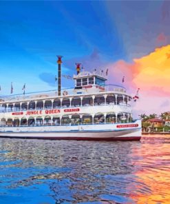 Jungle Queen Scenic Riverboat Paint By Numbers