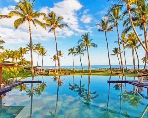 Kailua-Kona-Palm-Trees-paint-by-number