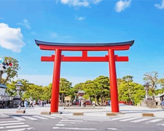 Kamakura City Landscape Paint By Numbers