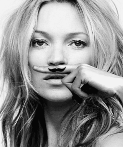 Kate Moss Celeb Black White Paint By Numbers