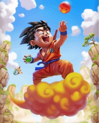 Dragon Ball Z Kid Goku Paint By Numbers