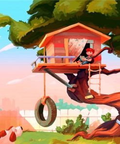 Kids Tree House Adventure Paint By Numbers