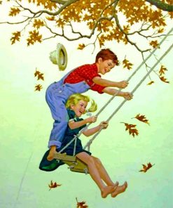 Childhood Swing Adventure Paint By Numbers