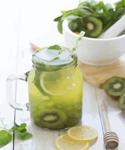 Kiwi Lemon Cocktail Paint By Numbers