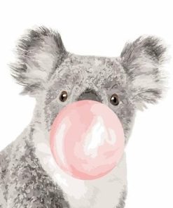 Koala with Bubbles Paint By Numbers